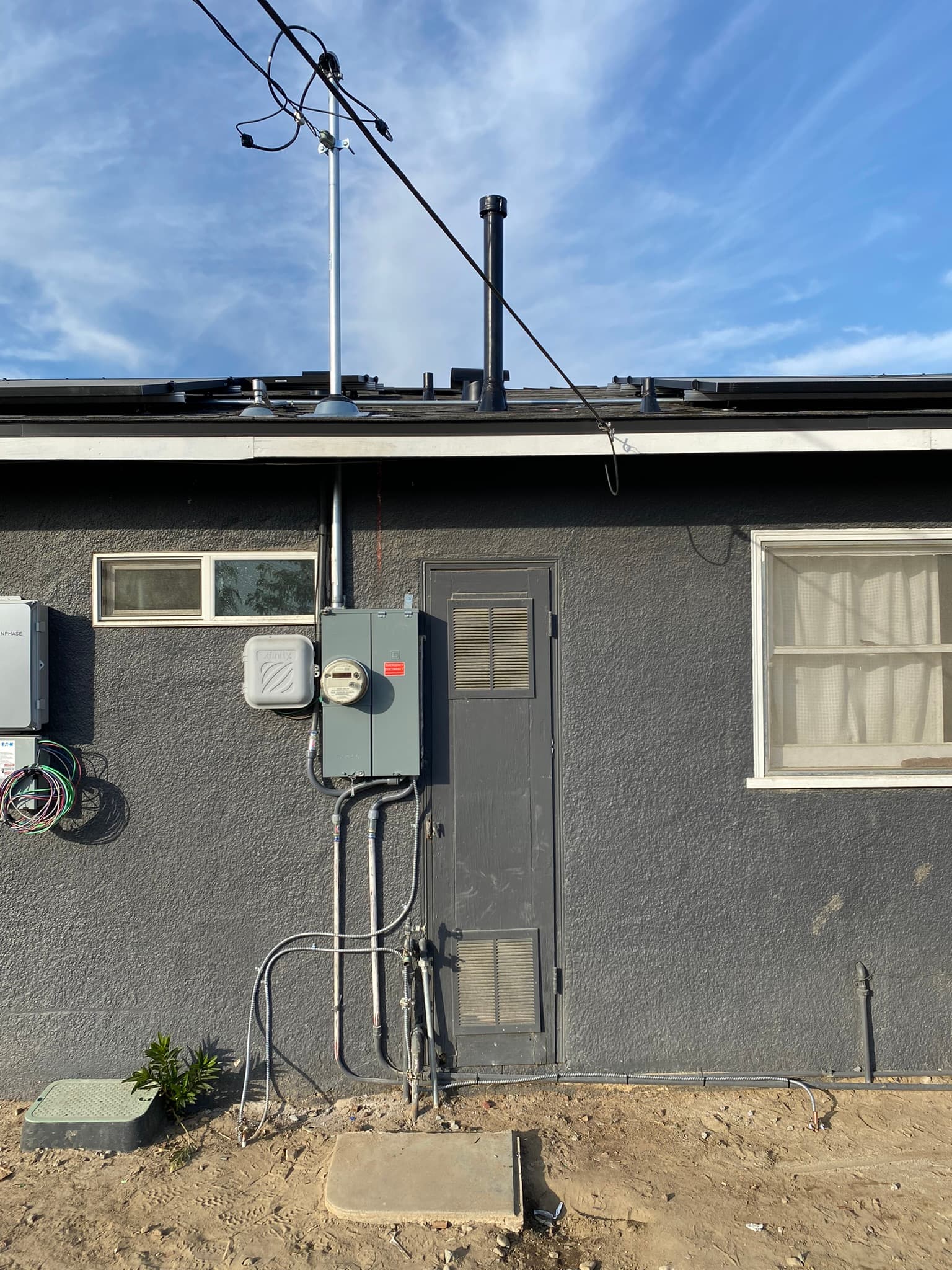 Commercial electrical service entrance installation
