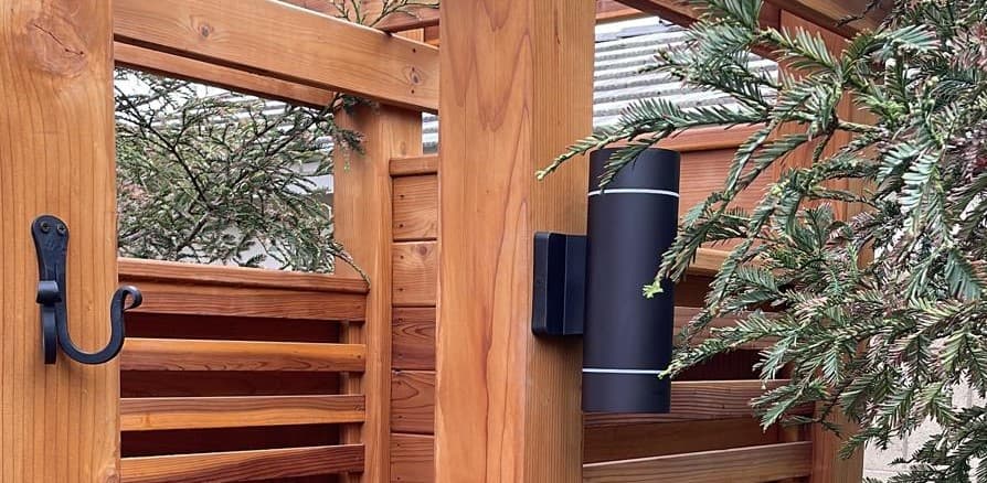 Outdoor standby generator beside a home