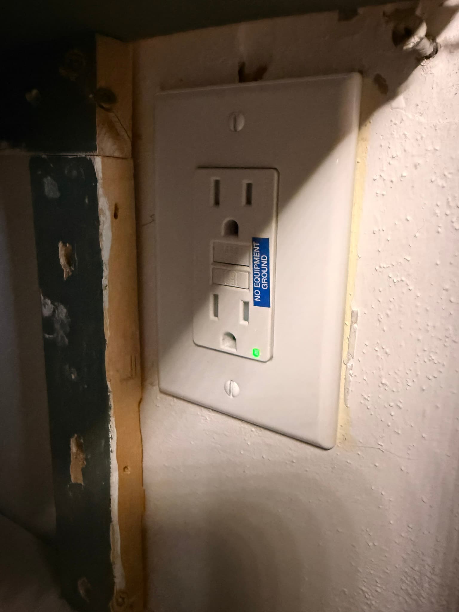 Replaced an existing two prong, ungrounded outlet with a GFCI.